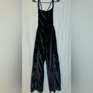 Free People Black Velvet Jumpsuit